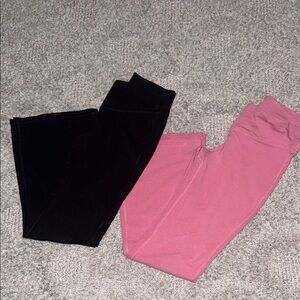 Old Navy Kids Flare Leggings in Pink and Black